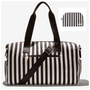 Bundle-Alice + Olivia Duffle Bag in Positano Stripe with matching pouch